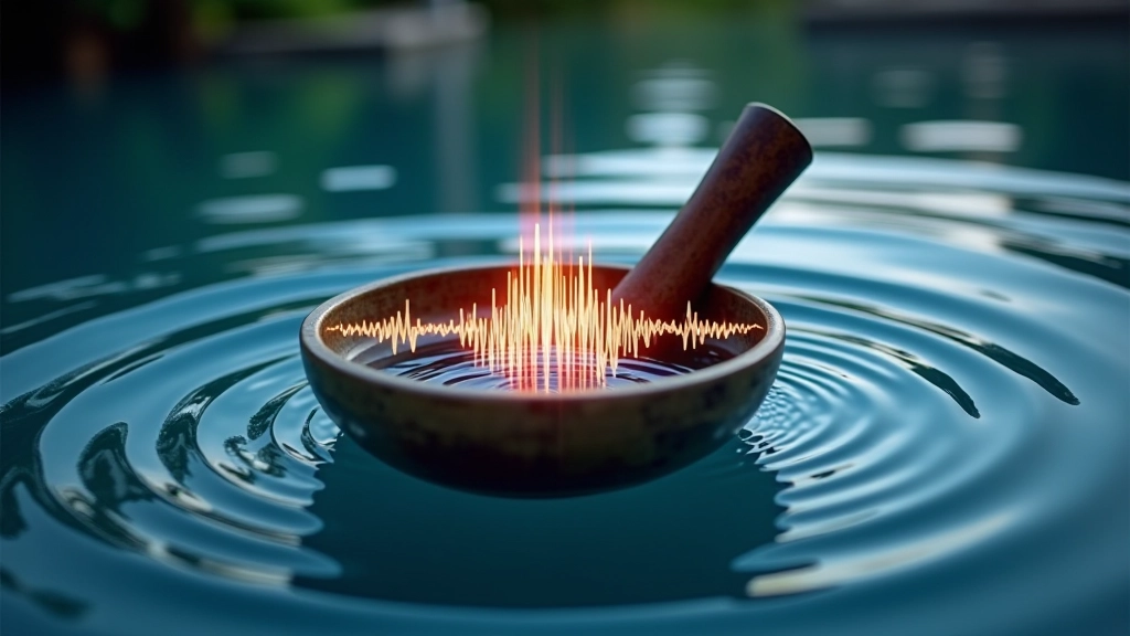 Sound wave visualization showing frequency patterns used in acoustic healing